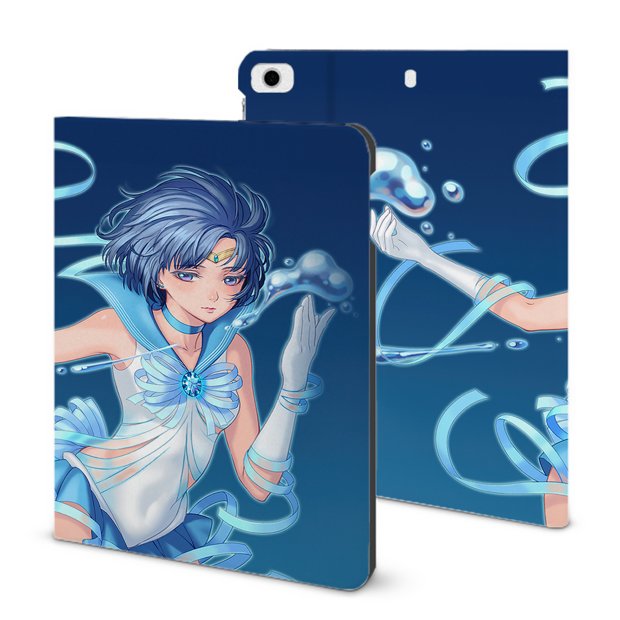 （画像用） 美少女戦士セーラームーン Sailor Moon IPad ケース ブック型 PUレザー TPU 耐衝撃 軽量 薄型 ペン収納なし 全面保護 IPad 各モデル対応